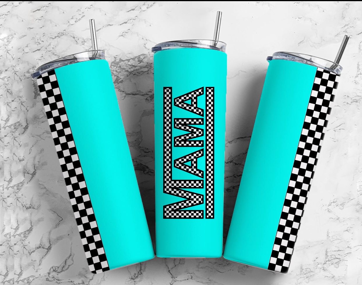 20oz MAMA blue tumbler