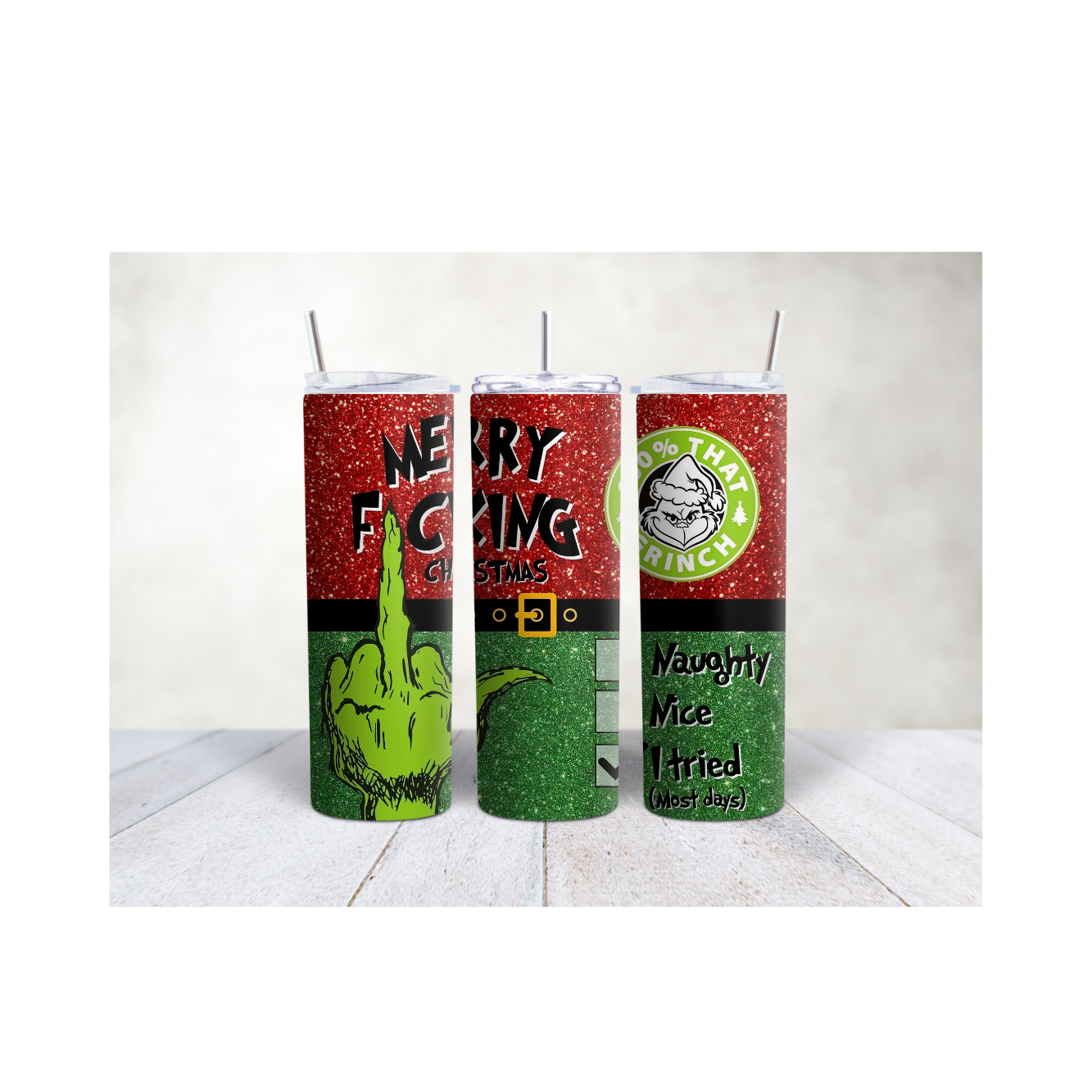 20oz Grinch Merry Fcking Christmas