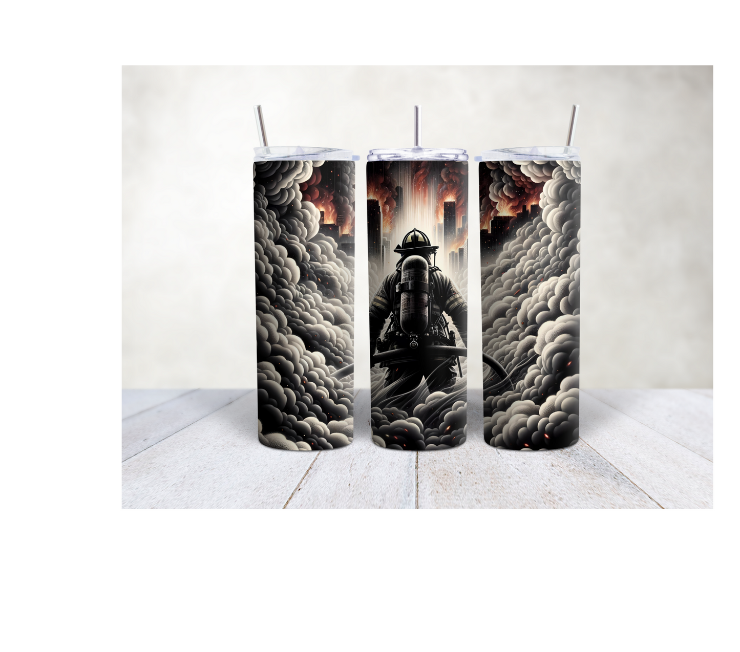 20oz Firefighter smoke tumbler