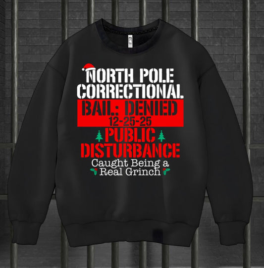 North Pole Correctional  Public Disturbance  Sweatshirt