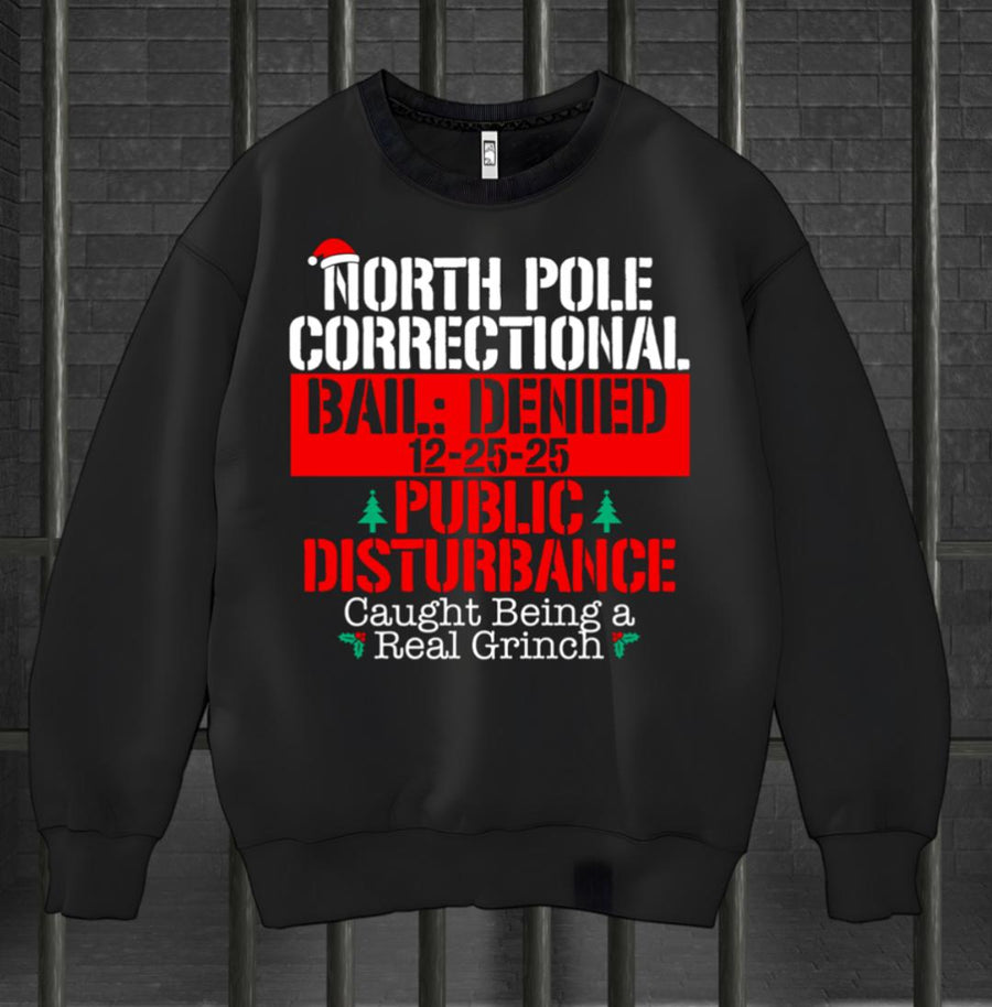 North Pole Correctional  Public Disturbance  Sweatshirt