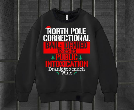 North Pole Correctional Public Intoxication Sweatshirt
