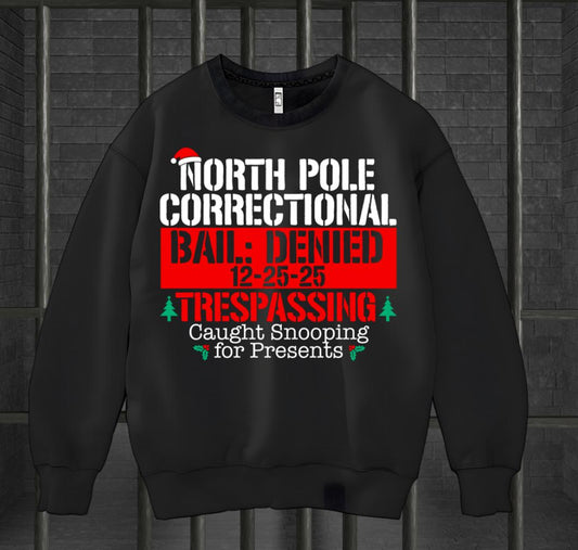North Pole Correctional Trespassing Sweatshirt