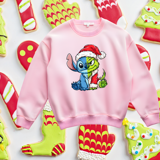 Stitch/Grinch sweatshirt- kids