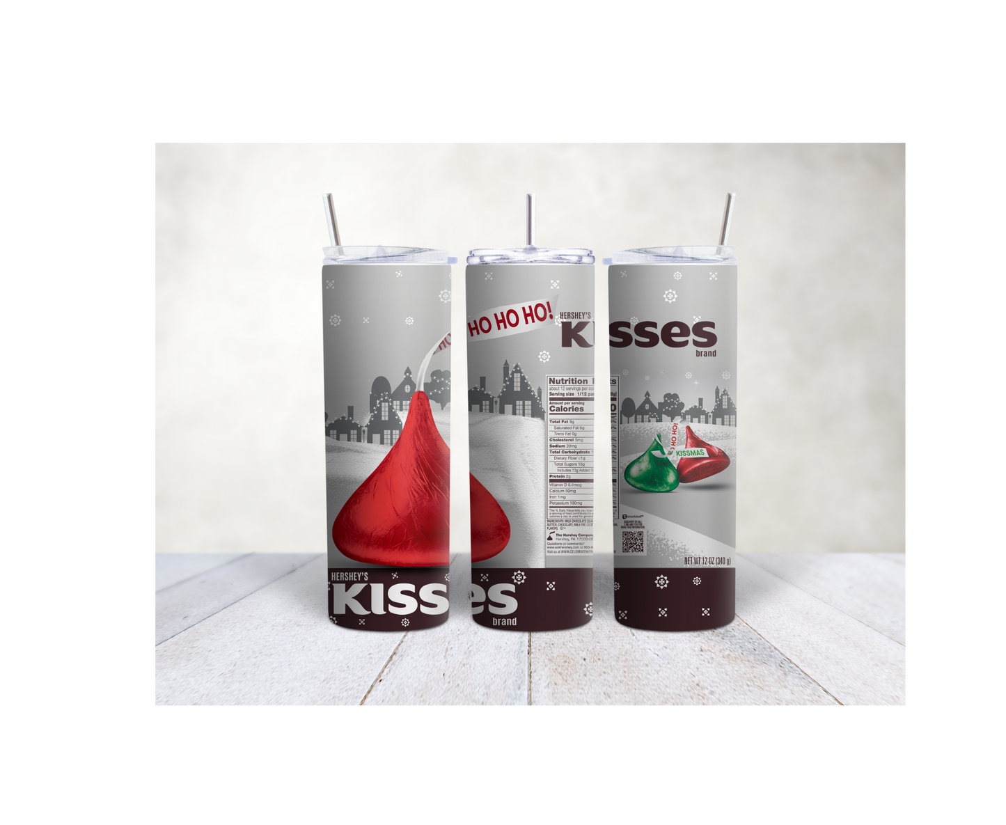 20oz Kisses Christmas tumbler