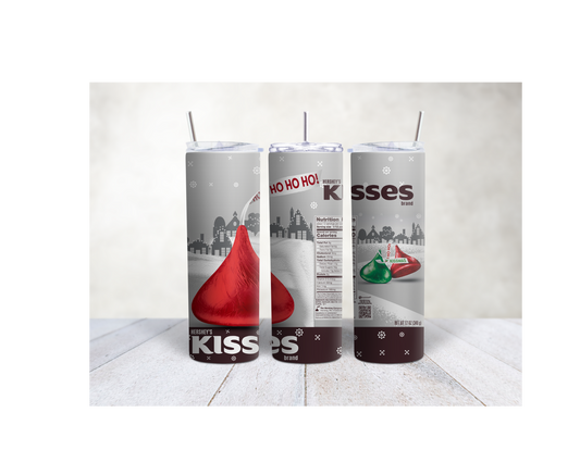 20oz Kisses Christmas tumbler